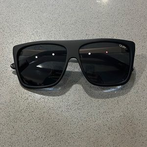 QUAY x Desi Perkins OTL II 126 Black Oversized Sunglasses, Black Smoke Lenses